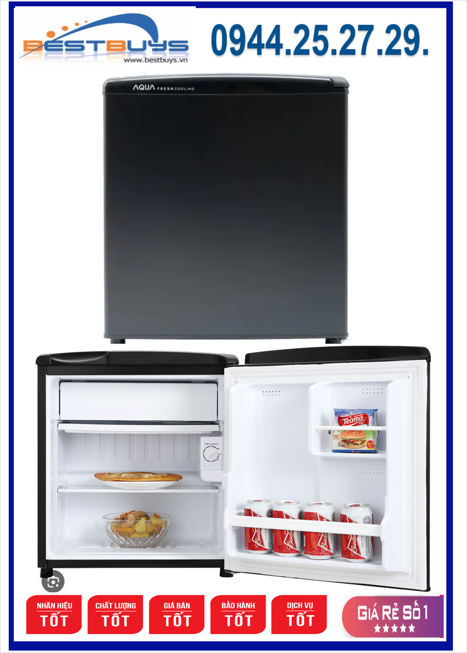 Tủ lạnh Aqua 50 lít AQR-D59FA(BS) - Điện máy Bảo Bảo - Chuyên Cung Cấp ...