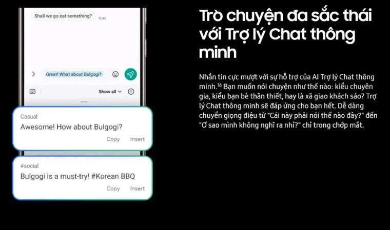 Chat Assist được chú trọng và nâng cấp lên một tầm cao mới khi gợi ý cuộc tro chuyện.
